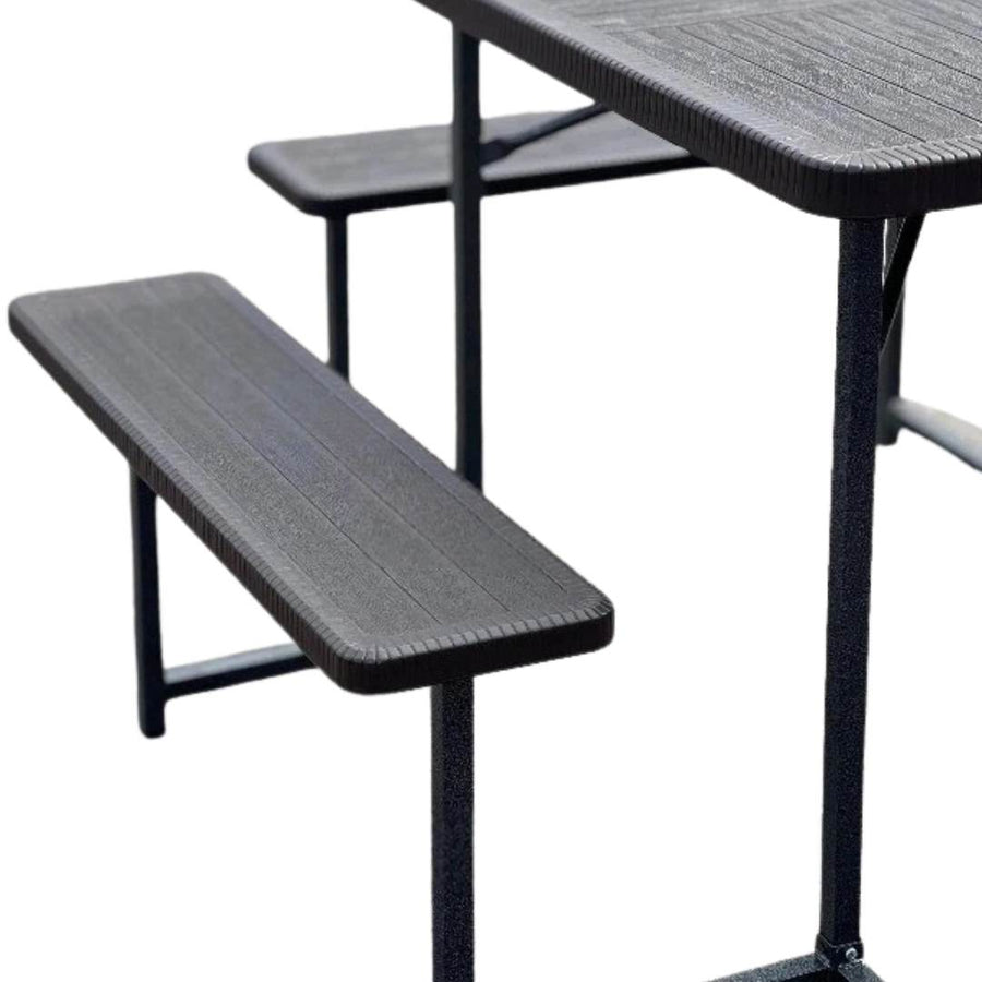 Vivo Fuori 34" Square Picnic Table Set - liquidation.store