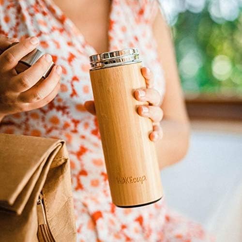 WAKEcup - Eco Friendly Bamboo Thermos - 500ml - liquidation.store