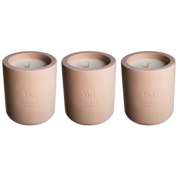 Wellness By Manuel REFRESH Scented Designer Candle - Eucalyptus & Peppermint (3 Pack) - liquidation.store