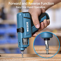 Thumbnail for Wesco 3.6 Volt Lithium Screwdriver, Powerful, With Led Light, 6 Bits Included - liquidation.store