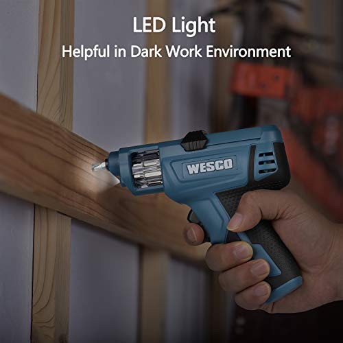 Wesco 3.6 Volt Lithium Screwdriver, Powerful, With Led Light, 6 Bits Included - liquidation.store