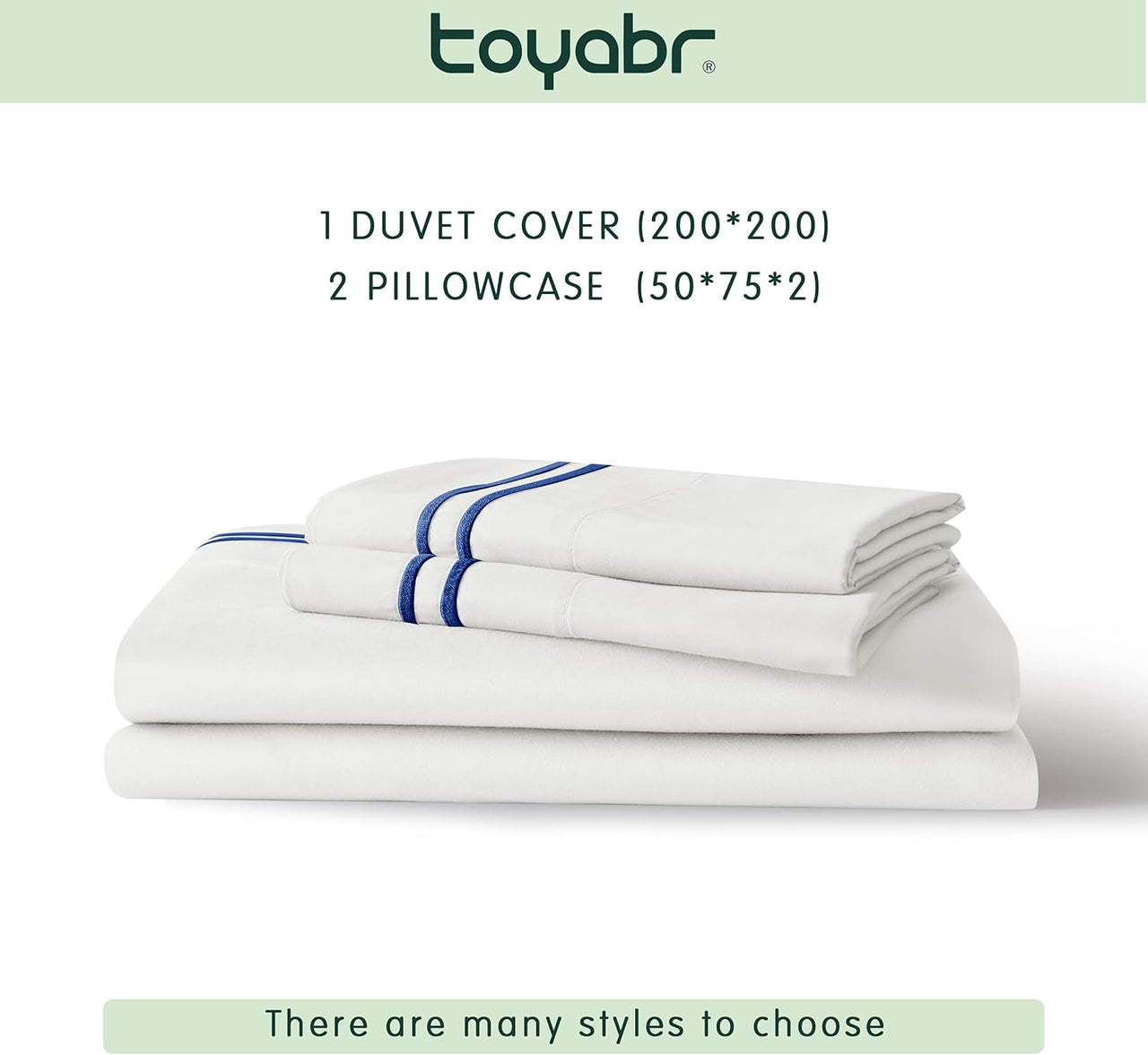 White Double Duvet Cover Set - 3 piece Cotton and Tencel Blend - liquidation.store