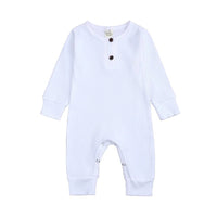 Thumbnail for White Henley - Style Baby Sleepsuit (Various Styles) - liquidation.store