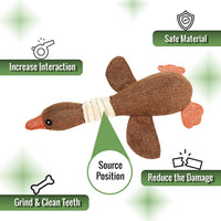 Thumbnail for Wild Goose Squeaky Dog Toys for Small to Medium Dogs (Grey & Brown) - liquidation.store