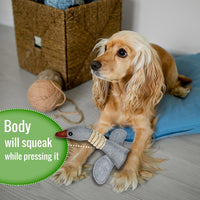 Thumbnail for Wild Goose Squeaky Dog Toys for Small to Medium Dogs (Grey & Brown) - liquidation.store