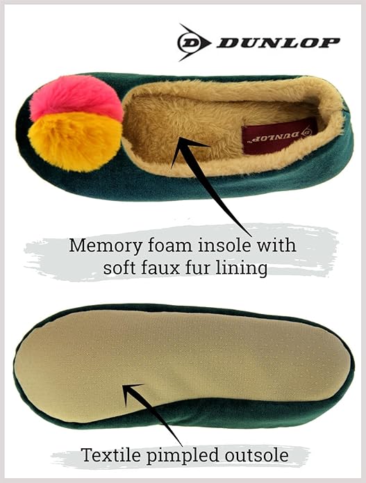 Women's Dunlop Teale Slippers M (UK 5 - 6) - liquidation.store