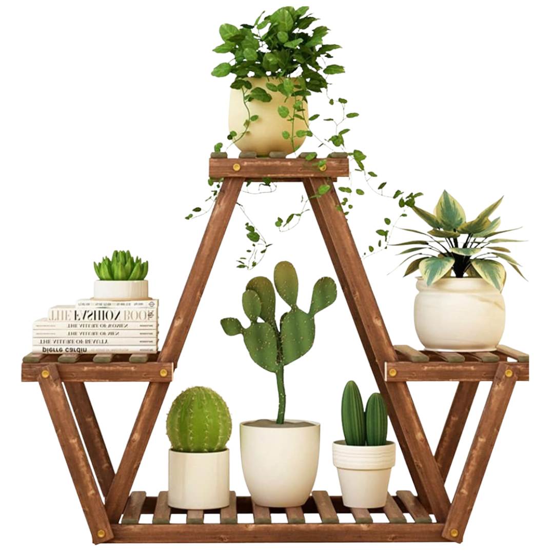 Wooden Plant Stand for Indoor and Outdoor Use - 4 Levels - liquidation.store