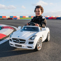 Thumbnail for Xootz, Mercedes - Benz White SLS Official Licensed Kids Electric Ride On Car - liquidation.store