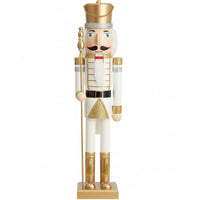 XXL Handmade Giant Wooden Christmas Nutcracker Soldier King, 120cm / 4ft - liquidation.store