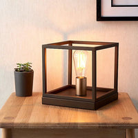 Thumbnail for York Square Matt Bronze effect Table lamp - liquidation.store