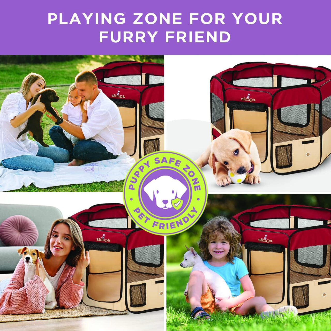 Zampa Pet Playpen - liquidation.store