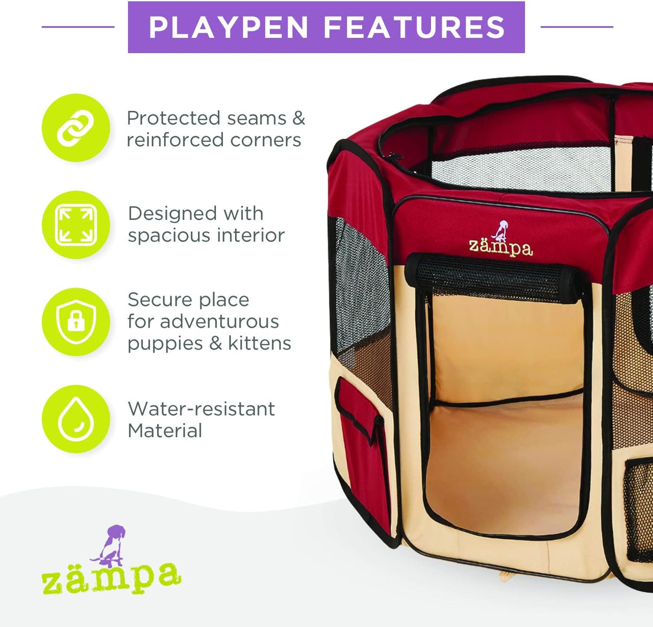 Zampa Pet Playpen - liquidation.store