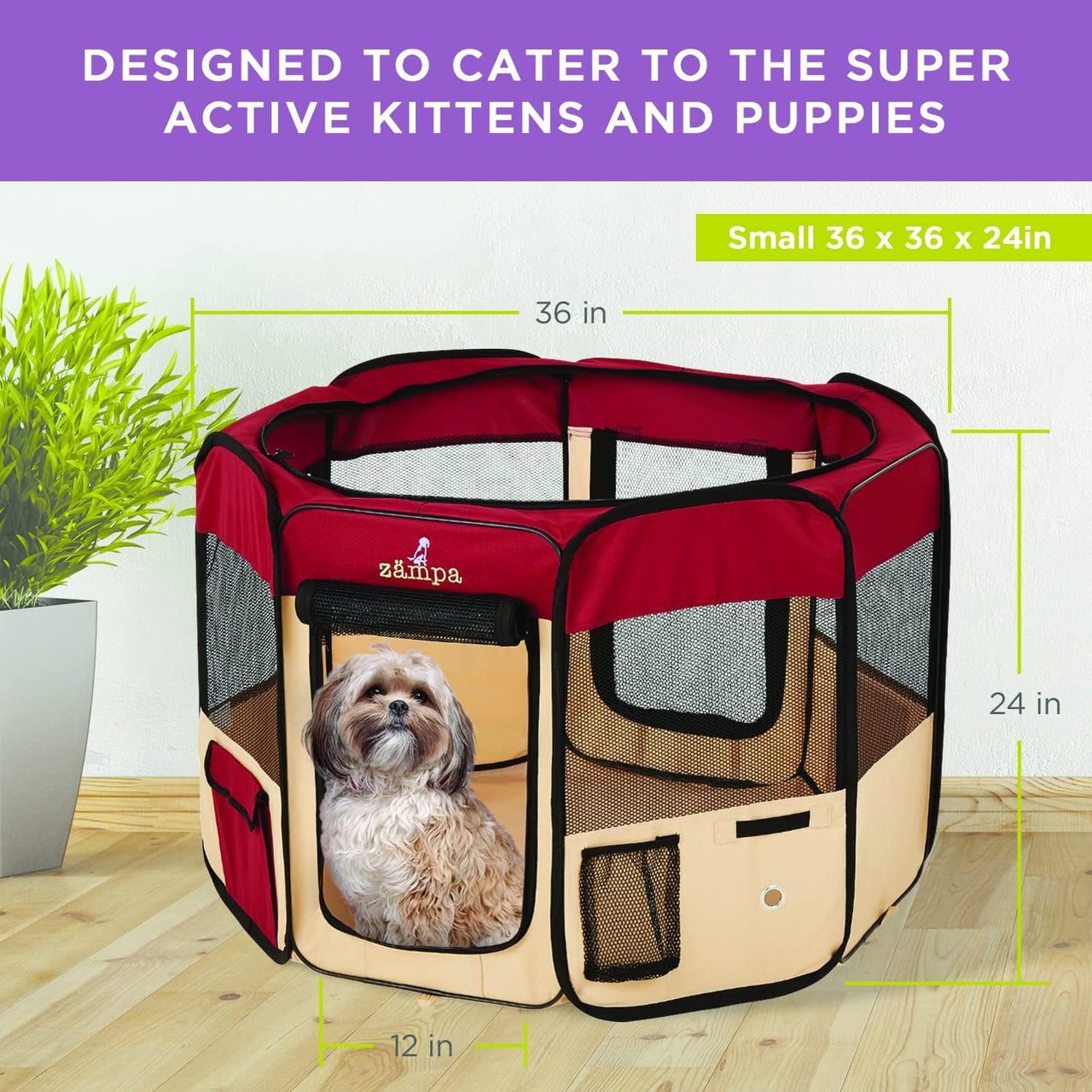 Zampa Pet Playpen - liquidation.store