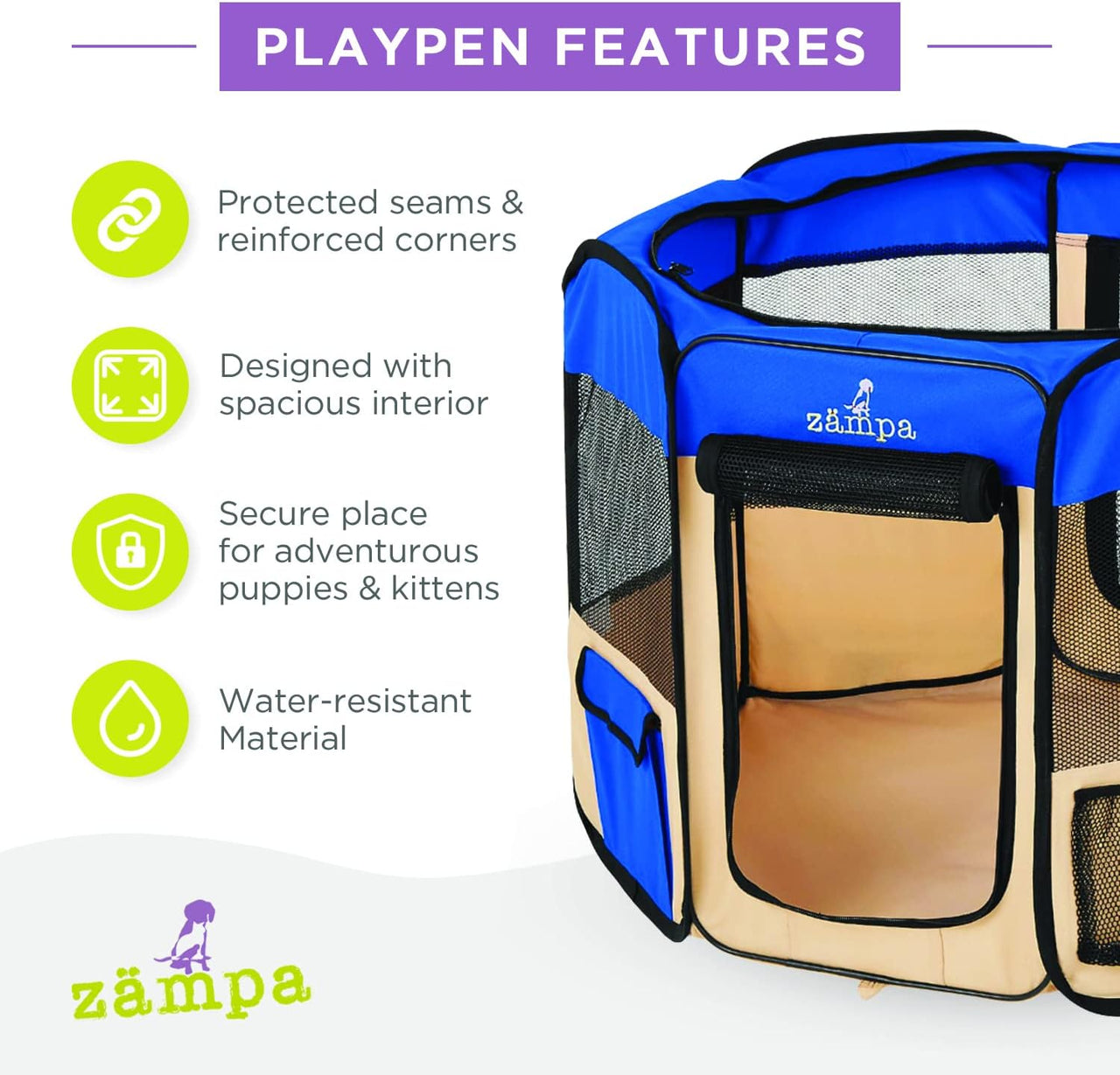 Zampa Pet Playpen - liquidation.store