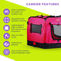 Thumbnail for Zampa Pet Portable Crate – Great for Travel, Home and Outdoor - Red (XS) - liquidation.store