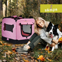Thumbnail for Zampa Pet Portable Crate - Pink (S) - liquidation.store