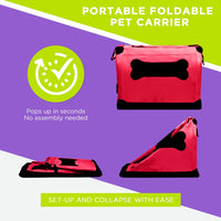 Thumbnail for Zampa Pet Portable Crate - Red (XXL) - liquidation.store