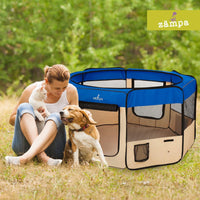 Thumbnail for Zampa Popup Pet Playpen - Blue XL - liquidation.store