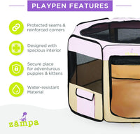 Thumbnail for Zampa Popup Pet Playpen - Pink Small - liquidation.store