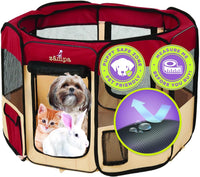 Thumbnail for Zampa Popup Pet Playpen - Red Small - liquidation.store