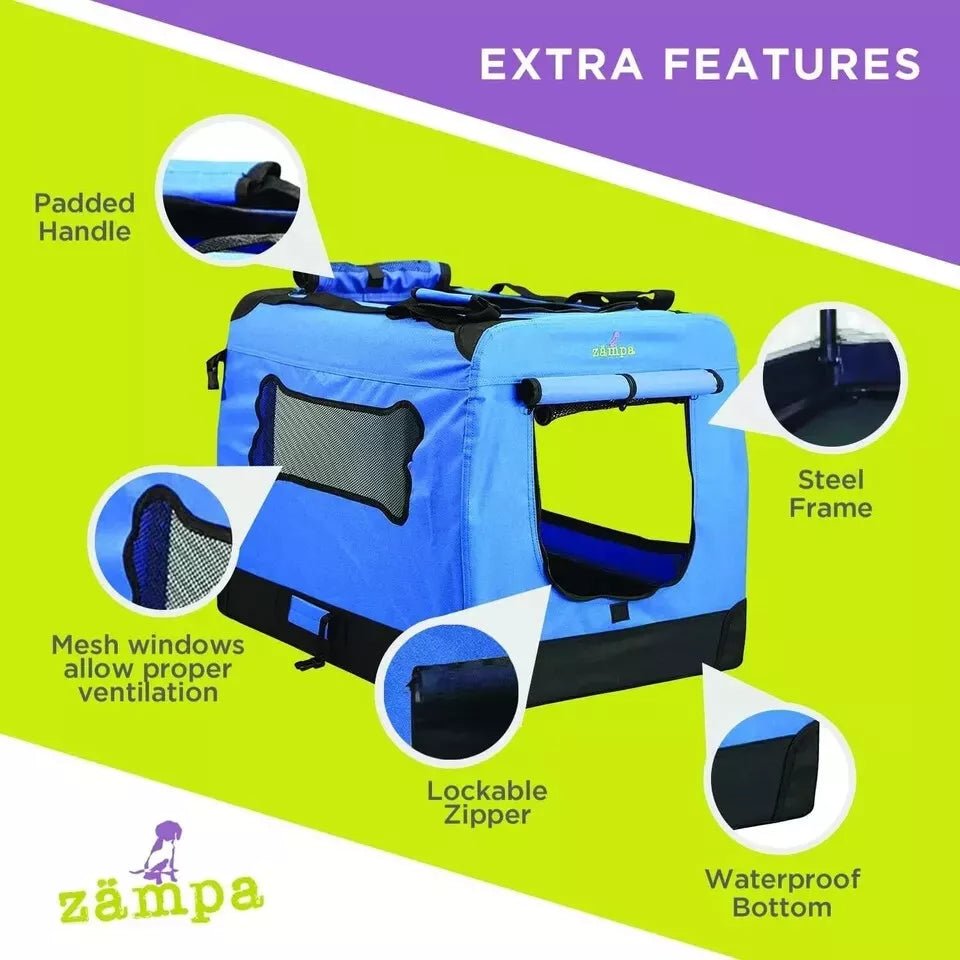 Zampa Portable Pet Crate - liquidation.store