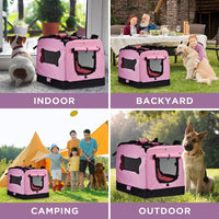 Thumbnail for Zampa Portable Pet Crate - Pink (XXXL) - liquidation.store