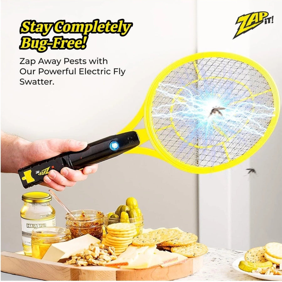 Zap It! Electric Fly Swatter Rechargeable Fly Zapper - Medium - liquidation.store