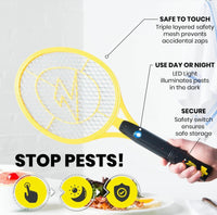Thumbnail for Zap It! Electric Fly Swatter Rechargeable Fly Zapper - Medium - liquidation.store