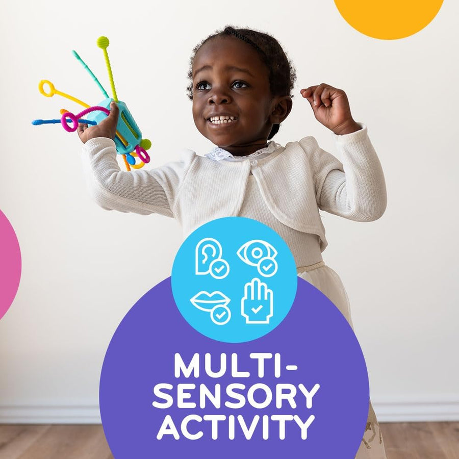 Zippee Pull String Sensory Activity Toy with Unique Textures & Sound - Producing Cords - liquidation.store