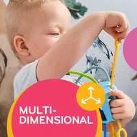 Thumbnail for Zippee Pull String Sensory Activity Toy with Unique Textures & Sound - Producing Cords - liquidation.store