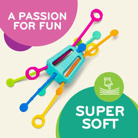 Thumbnail for Zippee Pull String Sensory Activity Toy with Unique Textures & Sound - Producing Cords - liquidation.store