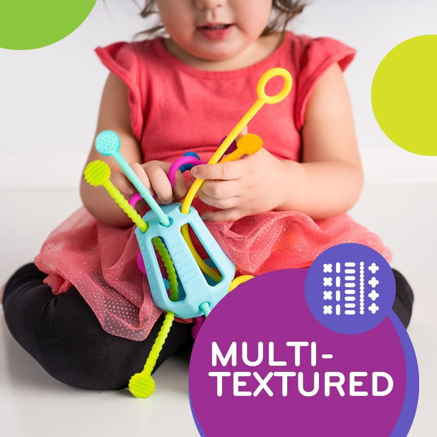 Zippee Pull String Sensory Activity Toy with Unique Textures & Sound - Producing Cords - liquidation.store