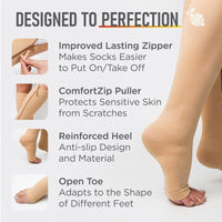 Thumbnail for Zipper Compression Socks - Lemon Hero Health - liquidation.store