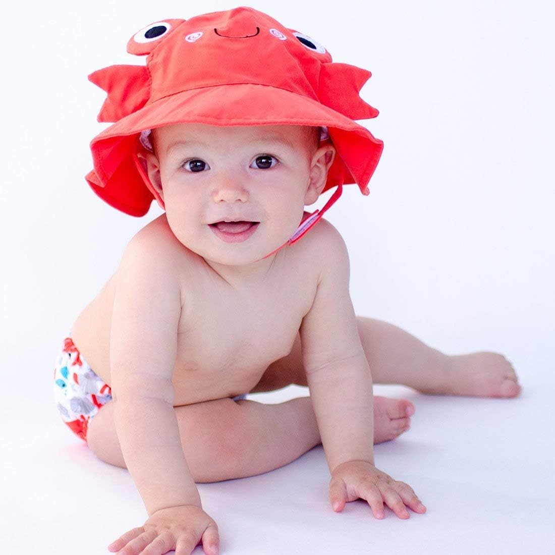 ZOOCCHINI Swim Nappy & Sun Hat Crab (12 - 24M) - liquidation.store