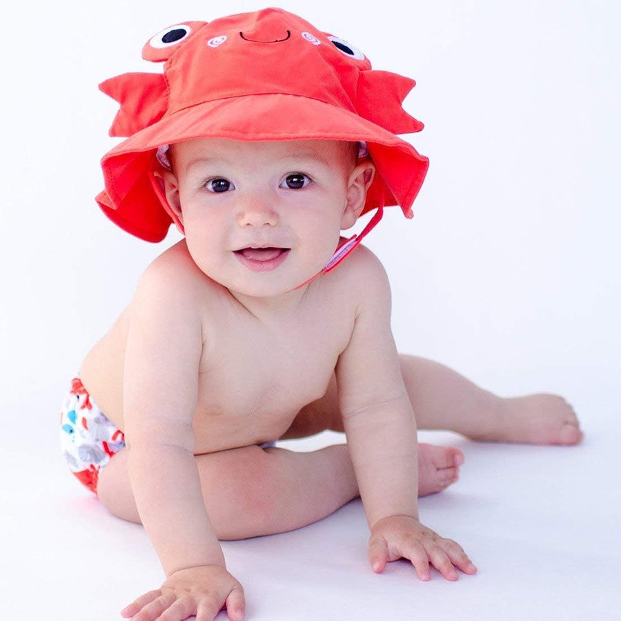 ZOOCCHINI Swim Nappy & Sun Hat Crab (12 - 24M) - liquidation.store