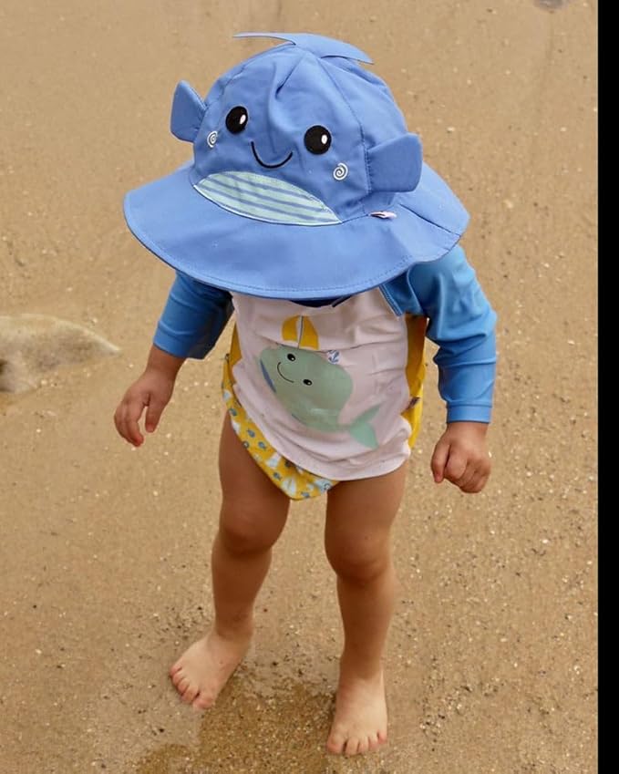 Zoocchini Unisex Baby Swim Diaper & Sunhat - Whale (12 - 24M) - liquidation.store