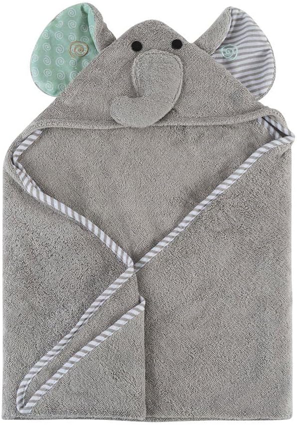 Zoochini Baby Hooded Towel - Grey Elephant - liquidation.store
