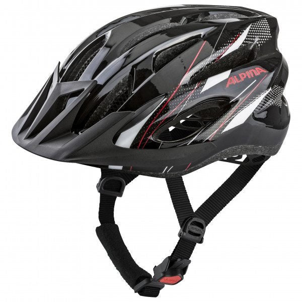 Alpina MTB 17 Touring Bike Helmet - Black/White/Red - Various Sizes - liquidation.store