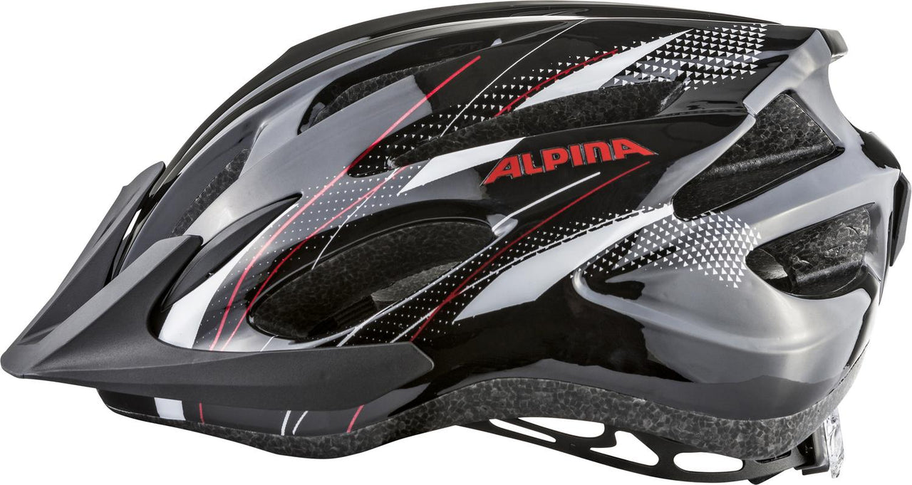 alpina bike helmet Alpina MTB 17 Touring Bike Helmet - Black/White/Red