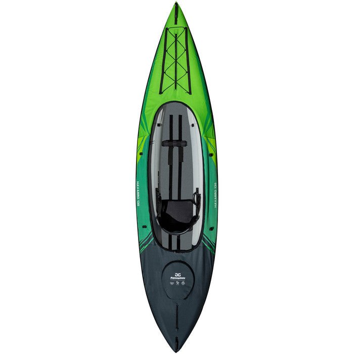 Aquaglide Navarro 130 1-Person Inflatable Recreational Touring/Covered Deck Kayak - liquidation.store