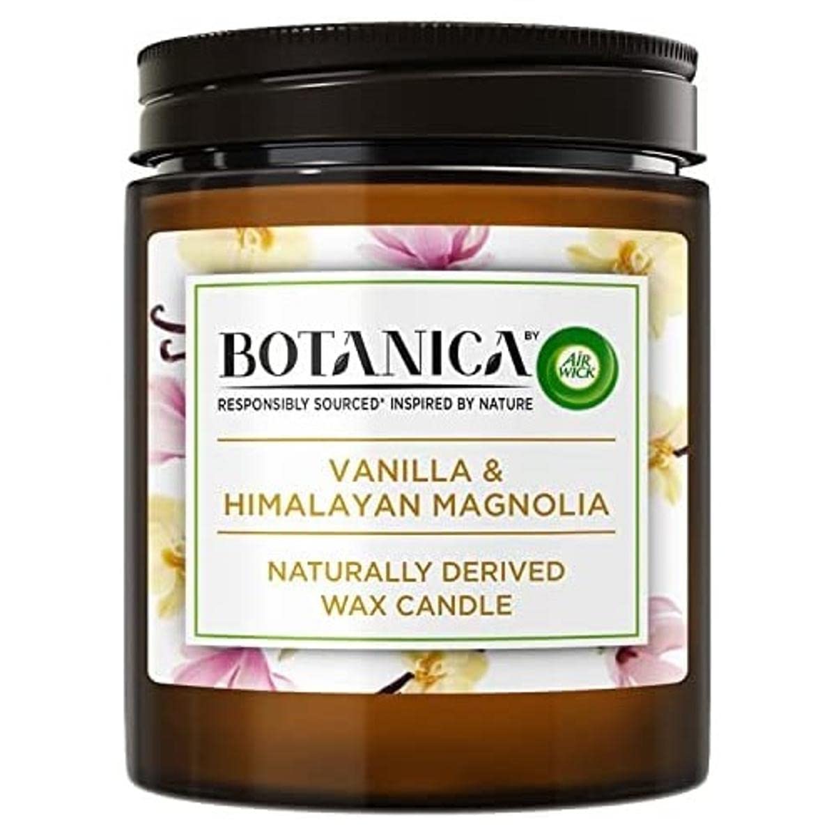 Botanica Wax Candle by Air Wick Air Freshener Naturally Derived Vanilla and Himalayan Magnolia 205 g - liquidation.store