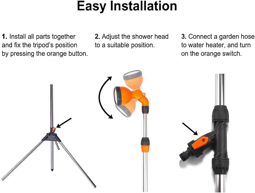 Camplux Outdoor Camping Shower with Stand - liquidation.store