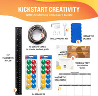 Thumbnail for CREATIVE SPACE White Board - Large 32x48 Inch Mobile Magnetic Whiteboard with Stand - liquidation.store