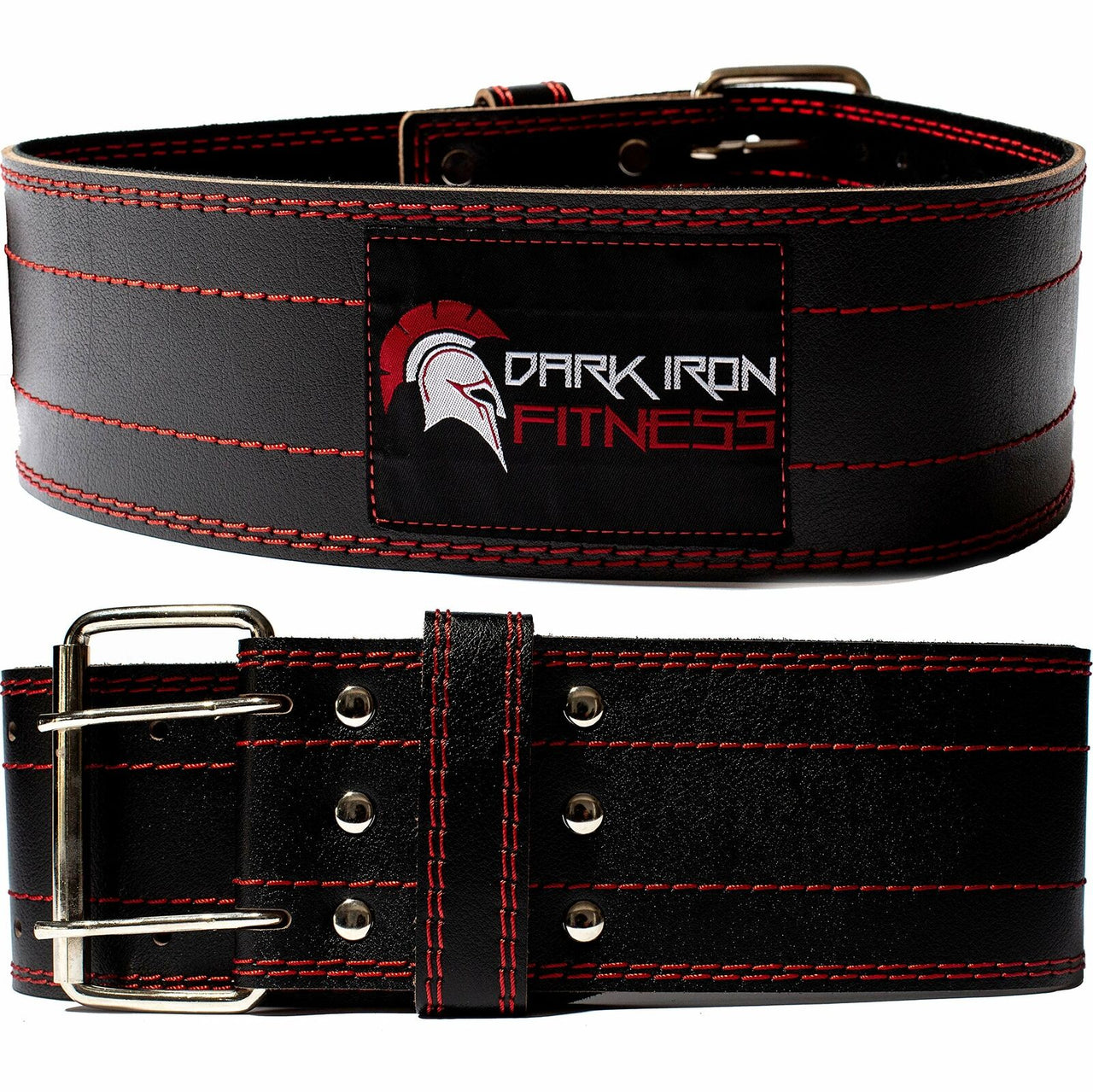 Dark Iron Leather Gym Weightlifting Belt - Medium - 29 to 41 inches - liquidation.store