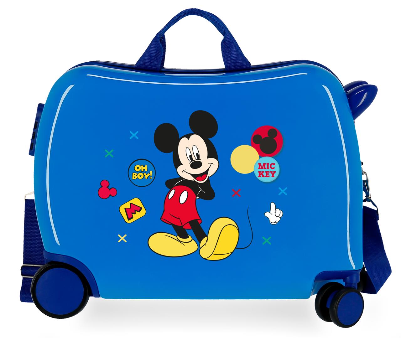 Disney Mickey Mouse Blue Ride on Kids Suitcase - Oh Boy! - liquidation.store