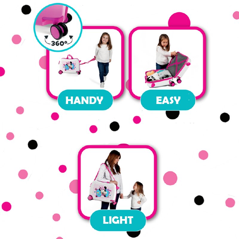 Disney Minnie Mouse Pink Ride on Kids Suitcase - Minnie Smart - liquidation.store