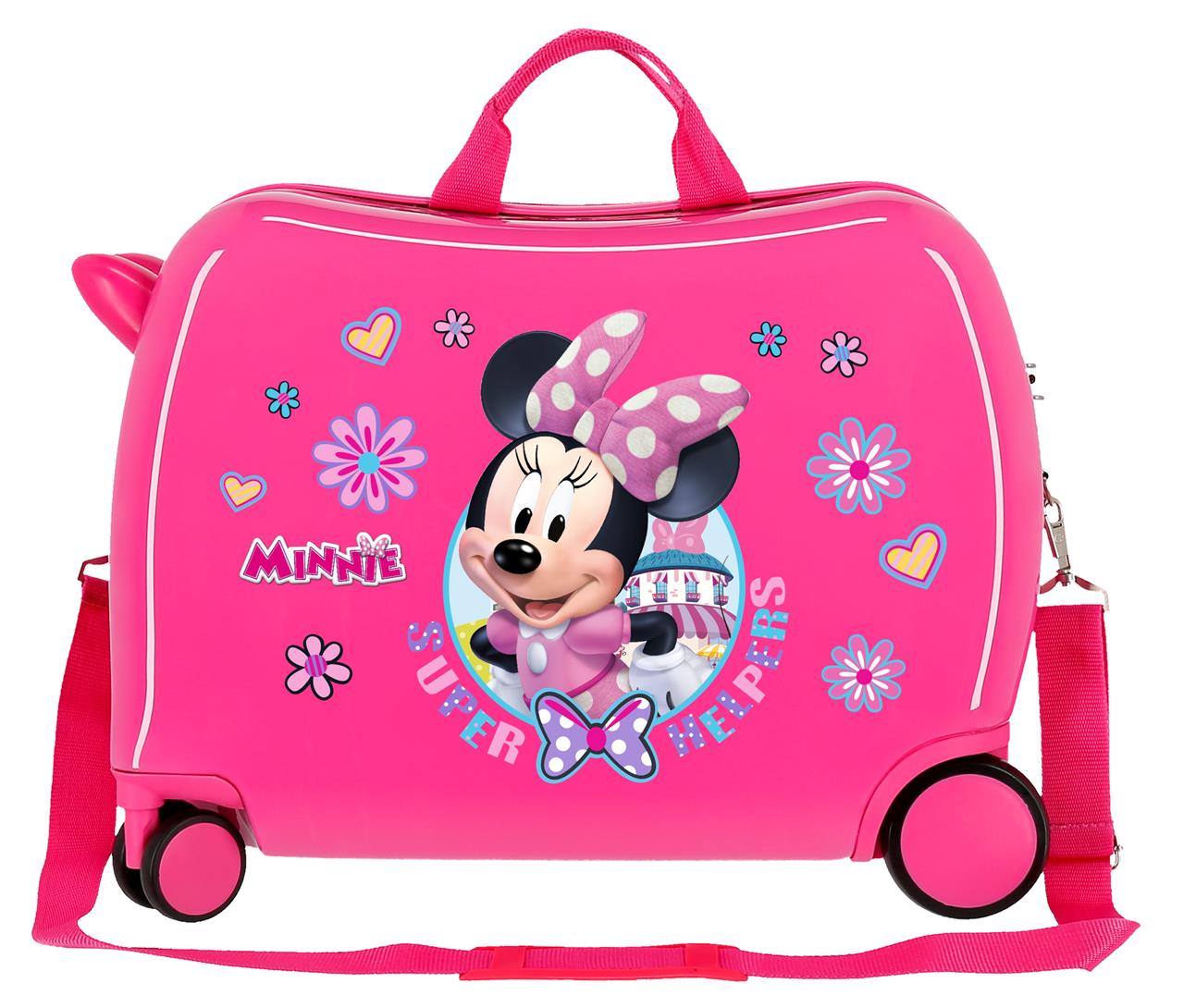 Disney Pink Ride on Kids Suitcase - Minnie Mouse Super Helper - liquidation.store