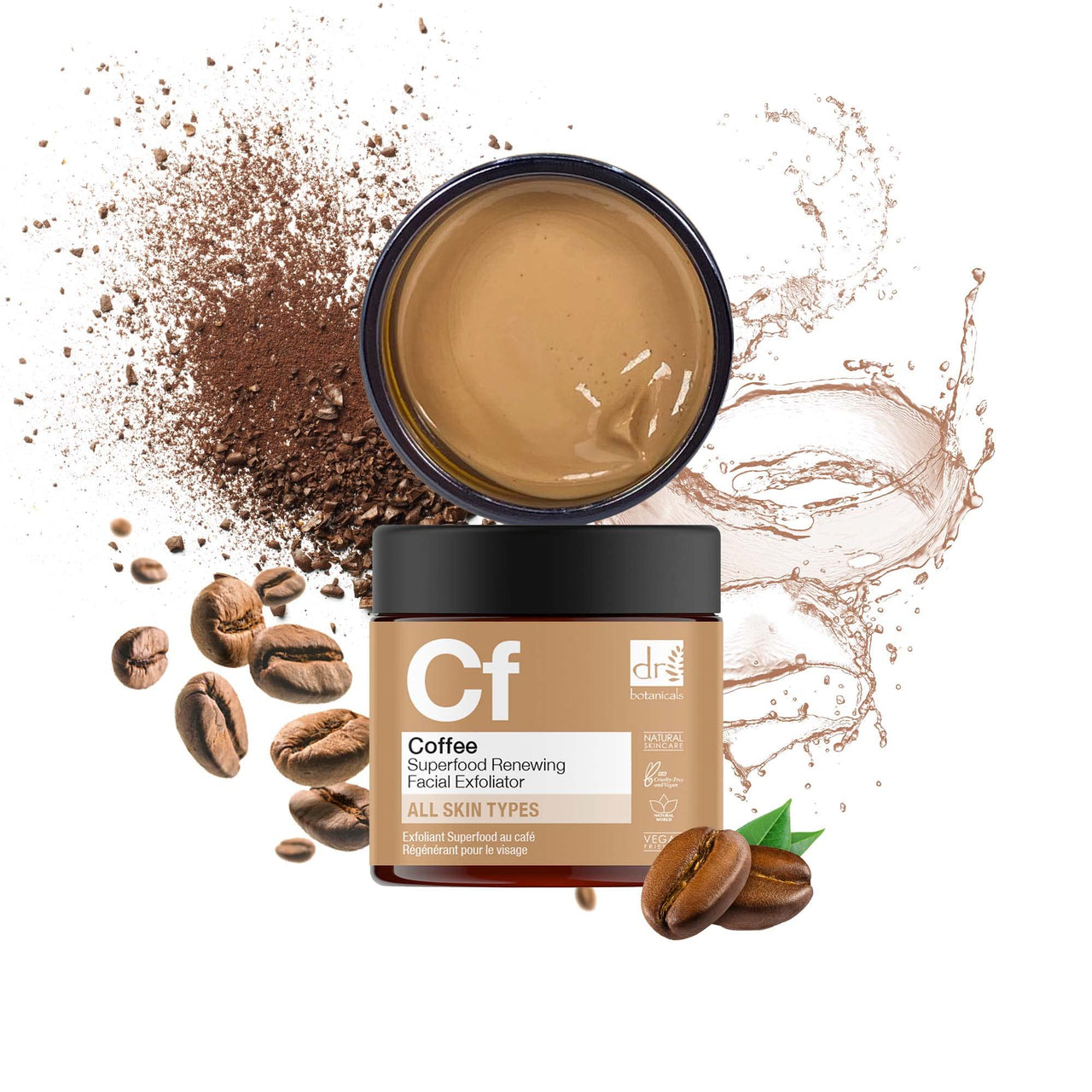 Dr Botanicals Coffee Facial Exfoliator 60ml - liquidation.store