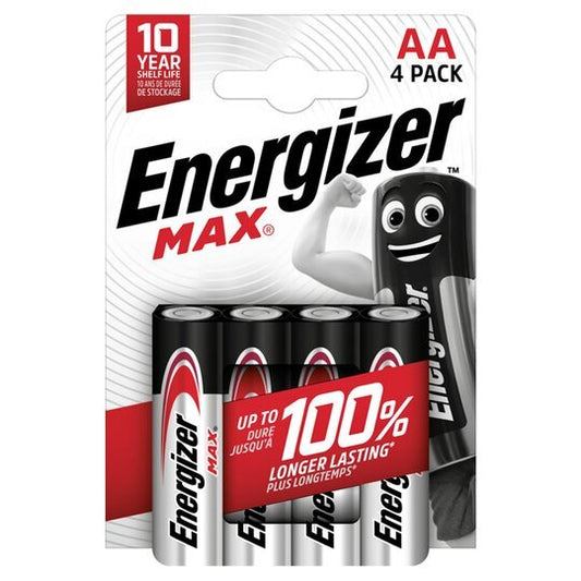 Energizer Max AA Batteries 4 pack - liquidation.store