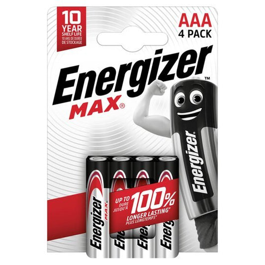 Energizer Max AAA Batteries 4 pack - liquidation.store